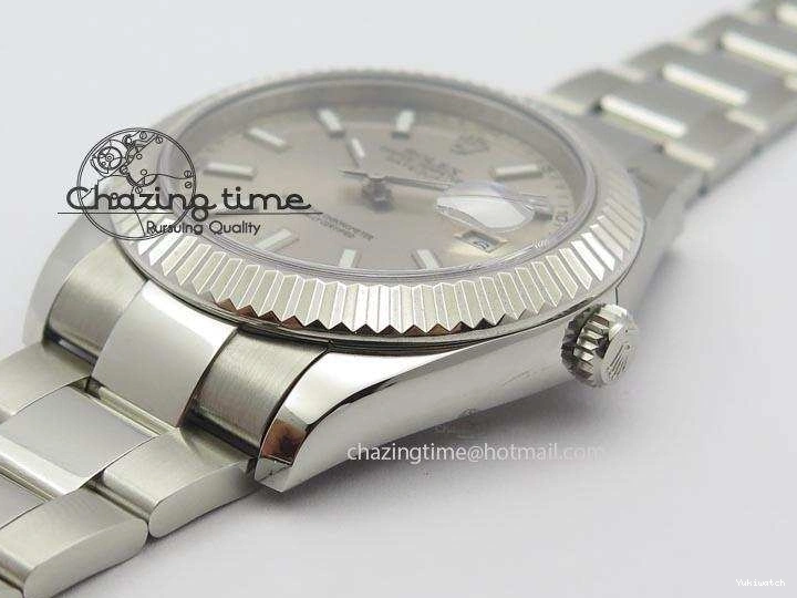 Sliver A3136 Dial II SS 41mm Gray 116334 Datejust On Sticks Bracelet Markers SS 0102